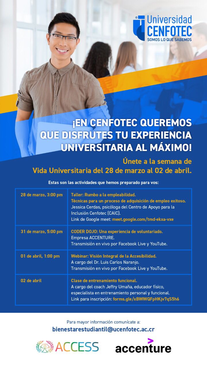 Flyer semana de Vida Universitaria