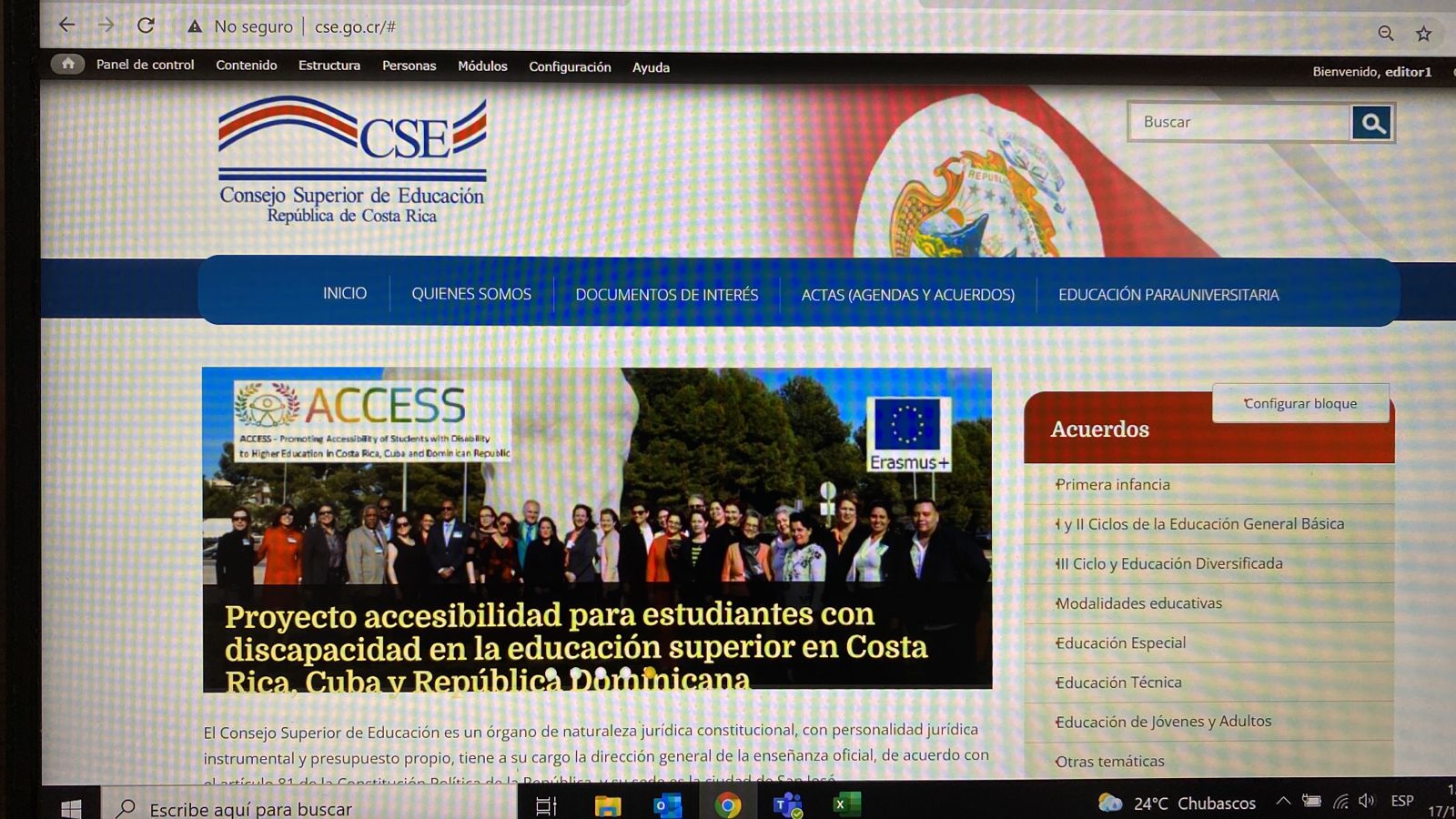Divulgación del proyecto en la web el MEP