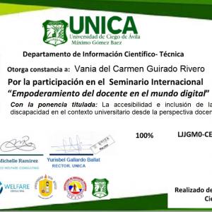 UNICA seminario internacional