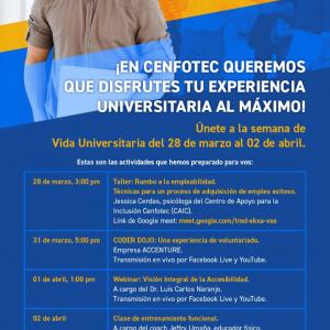 Flyer semana de Vida Universitaria